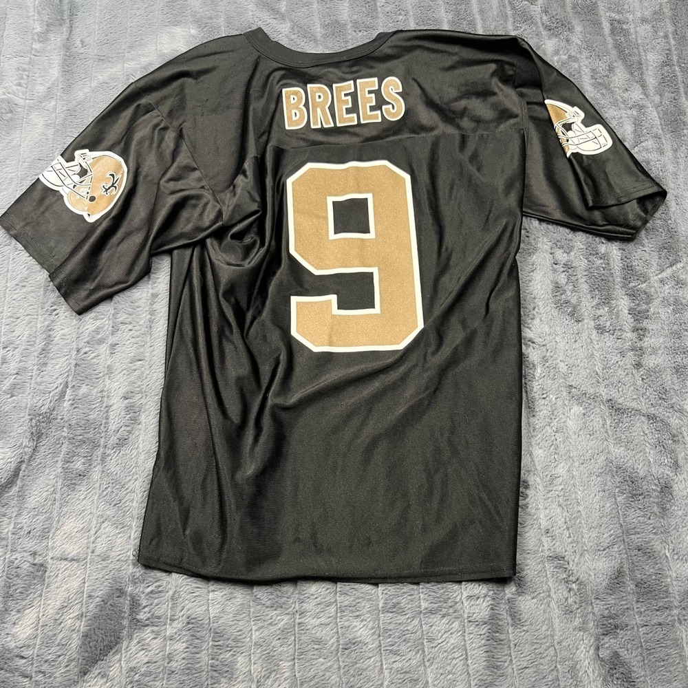 NFL Team Apparel New Orleans Saints Drew Brees 9 Black Jersey Mens Medium